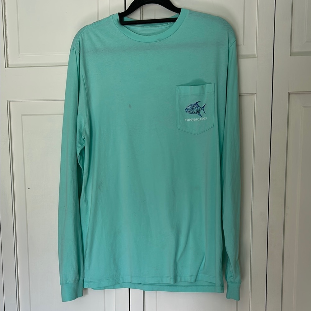 Vineyard Vines Men’s Small Mint Green Long Sleeve Tee